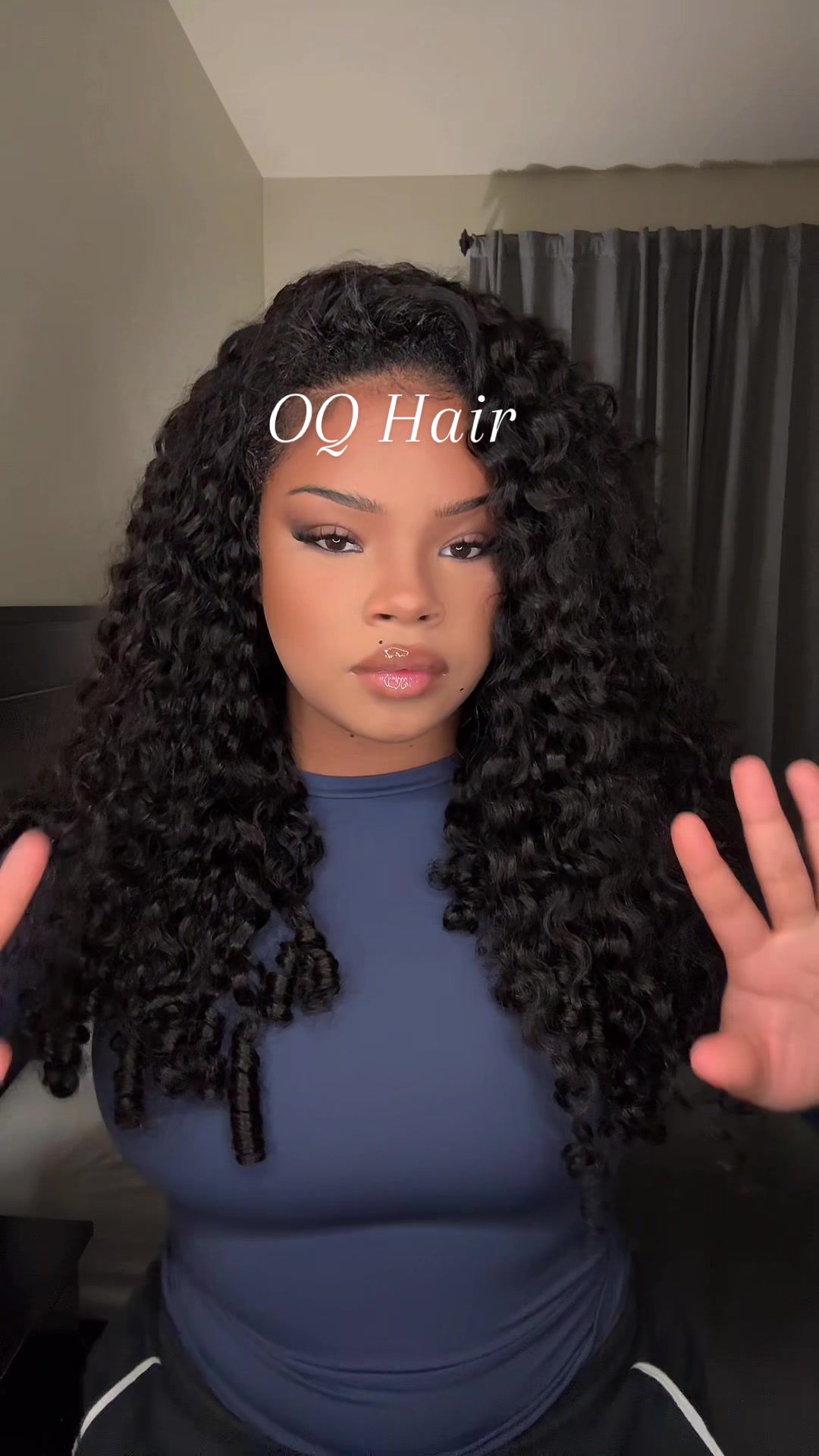 TikTok post by @aliyahmuse for OQHAIR. Caption reads: @OQHAIR really sets the standard man [...].