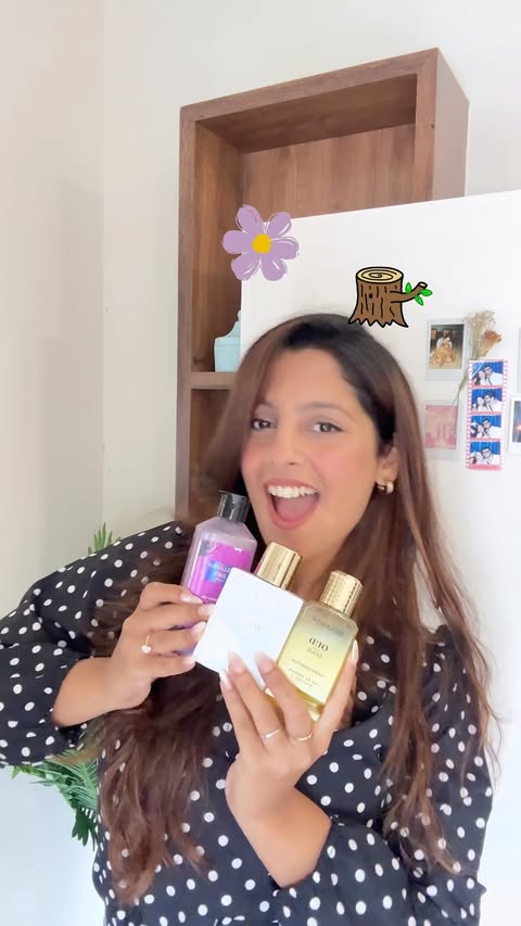 Instagram post by @paridhi__pareek for BELLAVITA. Caption reads: Grab your favourite fragrances NOW!.