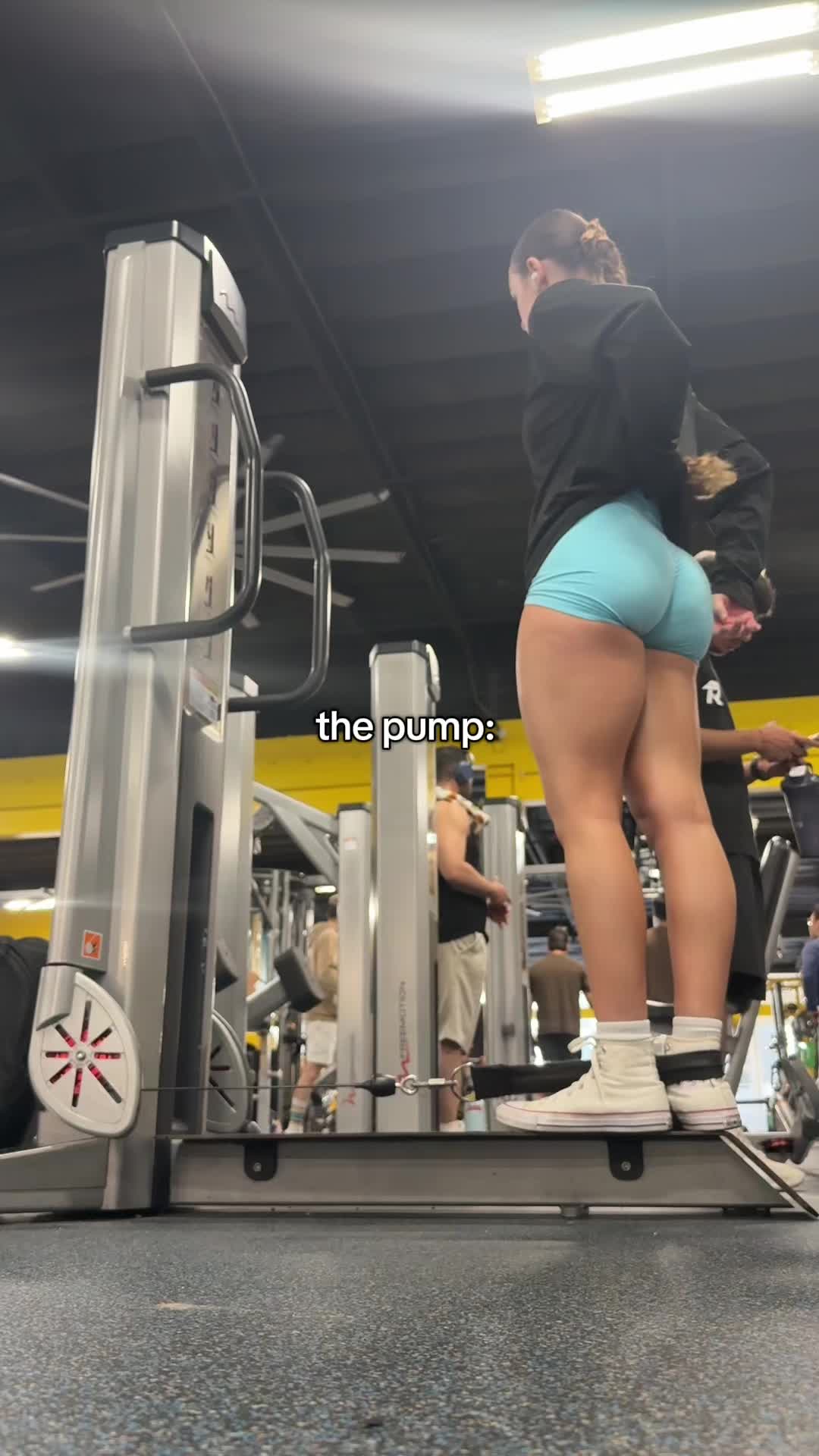 TikTok post by @jenna.fitness for Paragon Fitwear. Caption reads: shorts from @Paragon Fitwear code JENNAFIT🩵 #gym....