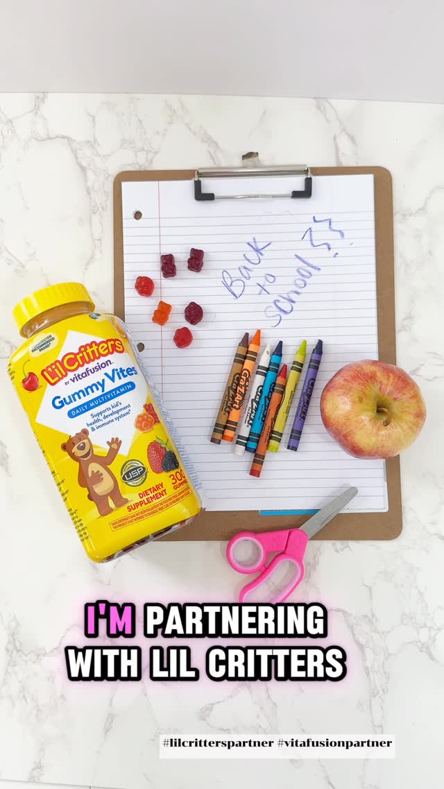 Instagram post by @shelly_and_madisyn for Vitafusion. Caption reads: #ad #lilcritterspartner 

Back-to-school means....