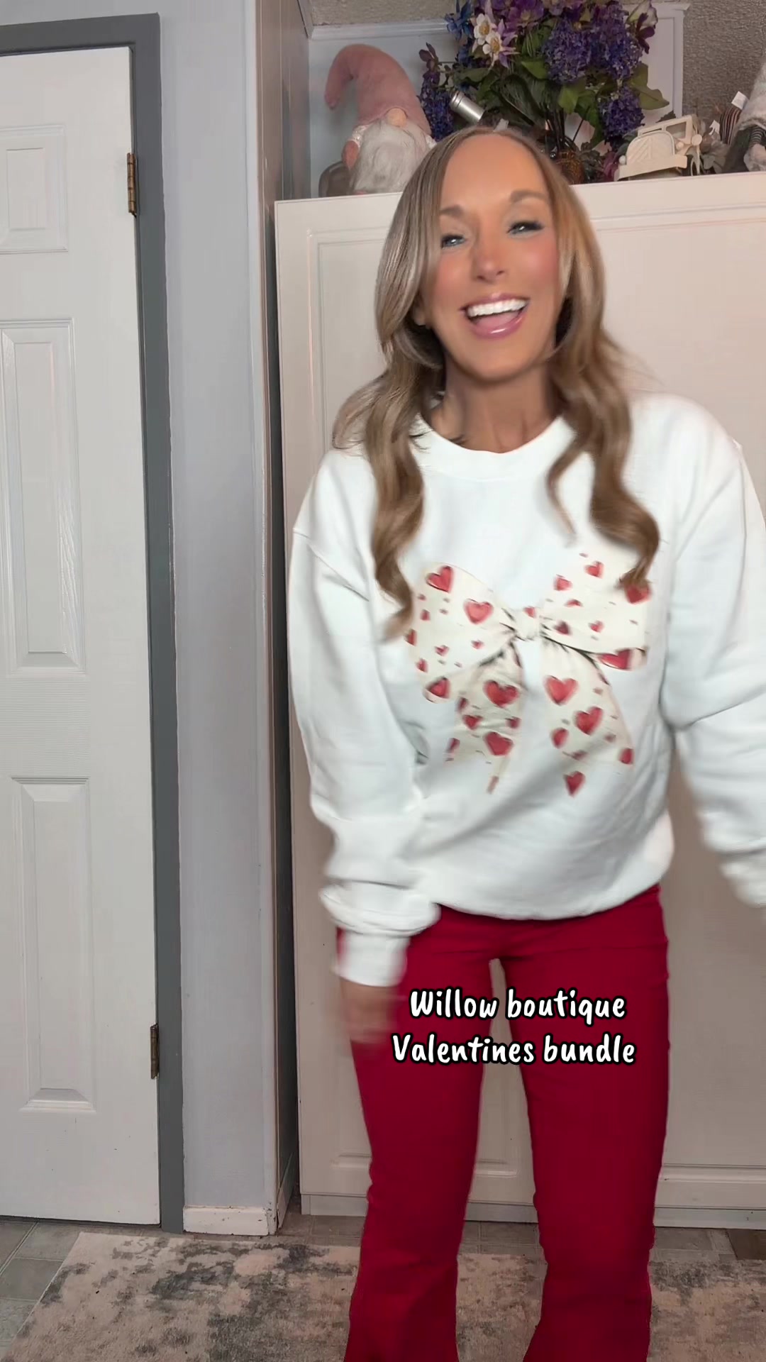 TikTok post by @stephanie_c711 for Willow Boutique. Caption reads: Loving the Valentines bundles from @Willow....