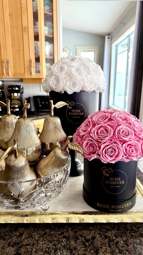 Instagram post by @home_designs_by_raphael for Rose Forever. Caption reads: [...] Roses from none other than @roseforever_ny....