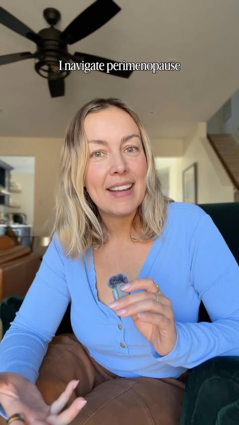 Instagram post by @amandamuse for Mira Fertility. Caption reads: Perimenopause has taught me that it’s easy to....