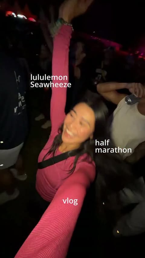 Instagram post by @speakoftheangel for lululemon. Caption reads: It’s time for the @lululemon SeaWheeze vlog!! I’m....