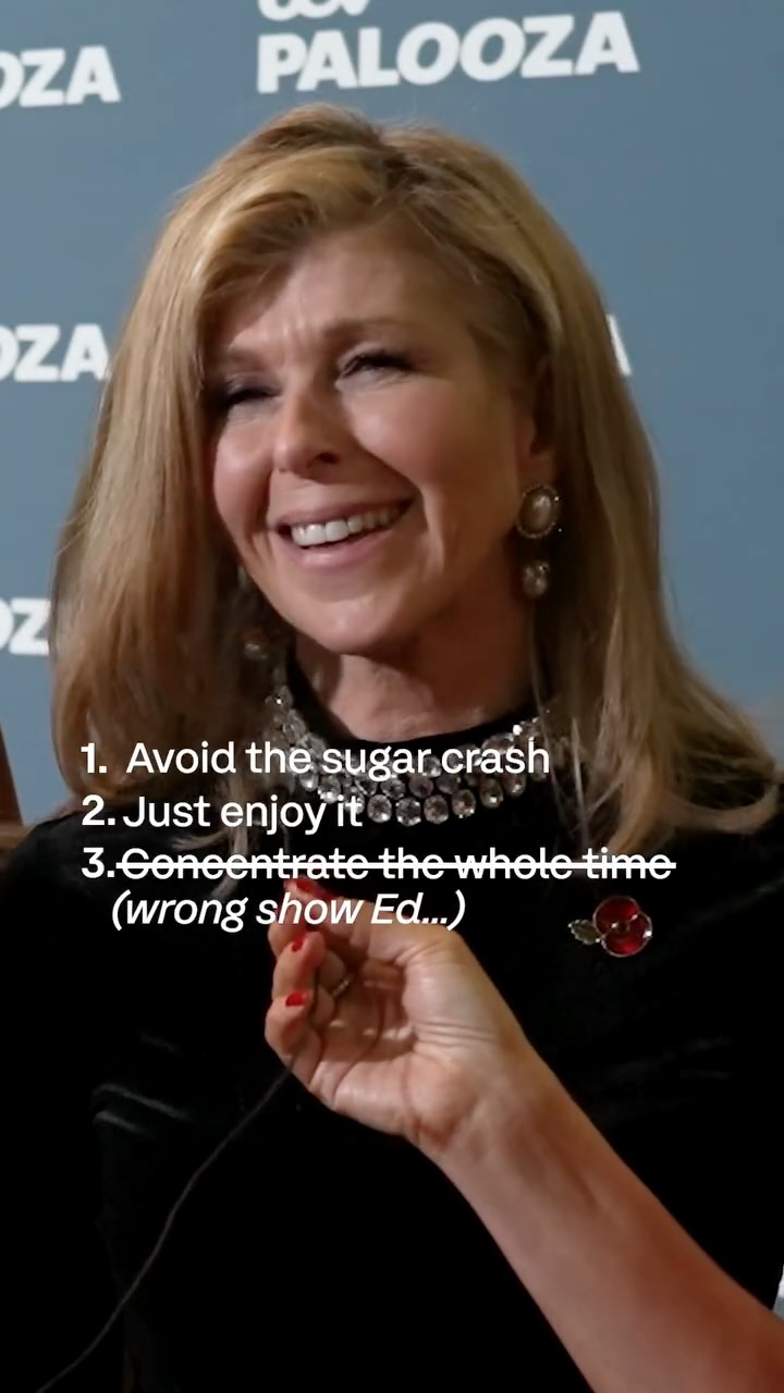 Instagram post by @kategarraway for ITV. Caption reads: Kate Garraway has some top-notch advice for the....