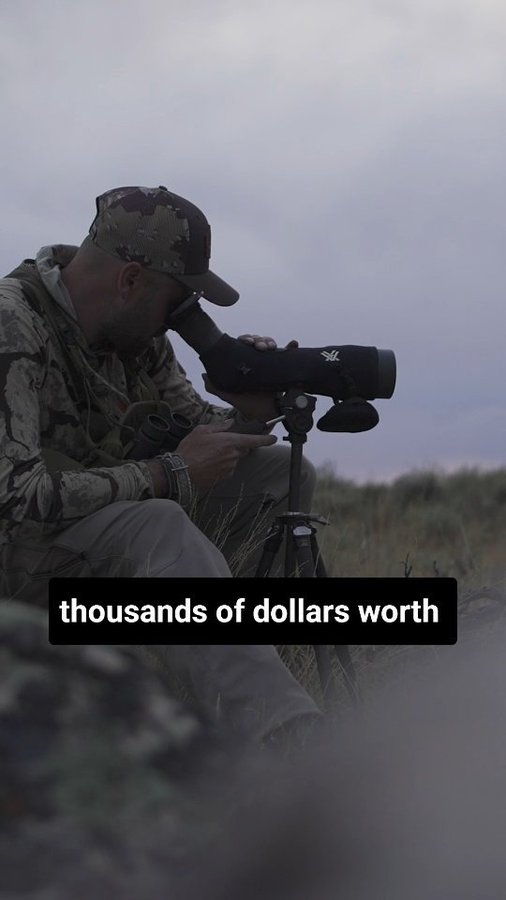 Instagram post by @remiwarren for Vortex Optics. Caption reads: [...] off elk season, I partnered with....