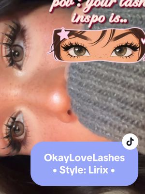 TikTok post by @si8rra for Okay Love Lashes. Caption reads: [...] to your cart before they’re gone:))....