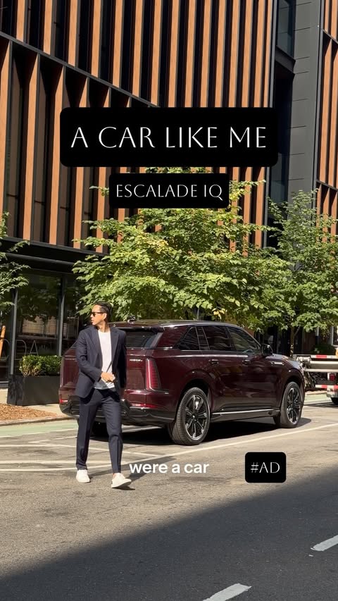 Instagram post by @anthonyrichpark for Cadillac. Caption reads: [...] wouldn’t want to be associated with....