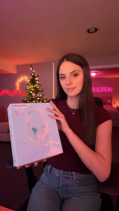 Instagram post by @tslayz for Sanrio. Caption reads: The cutest thing under my tree this year 🎄💙🎮
✨....