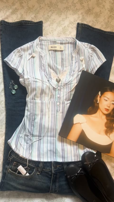 Instagram post by @lilyofthevalley081 for Hollister. Caption reads: My favourite outfits and albums with @hollister in....