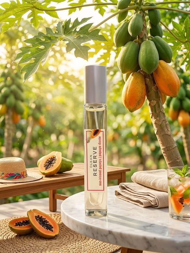 Instagram post by @ra_sha85 for CLEAN Beauty Collective. Caption reads: If you’re into fresh fruity fragrances, this one....