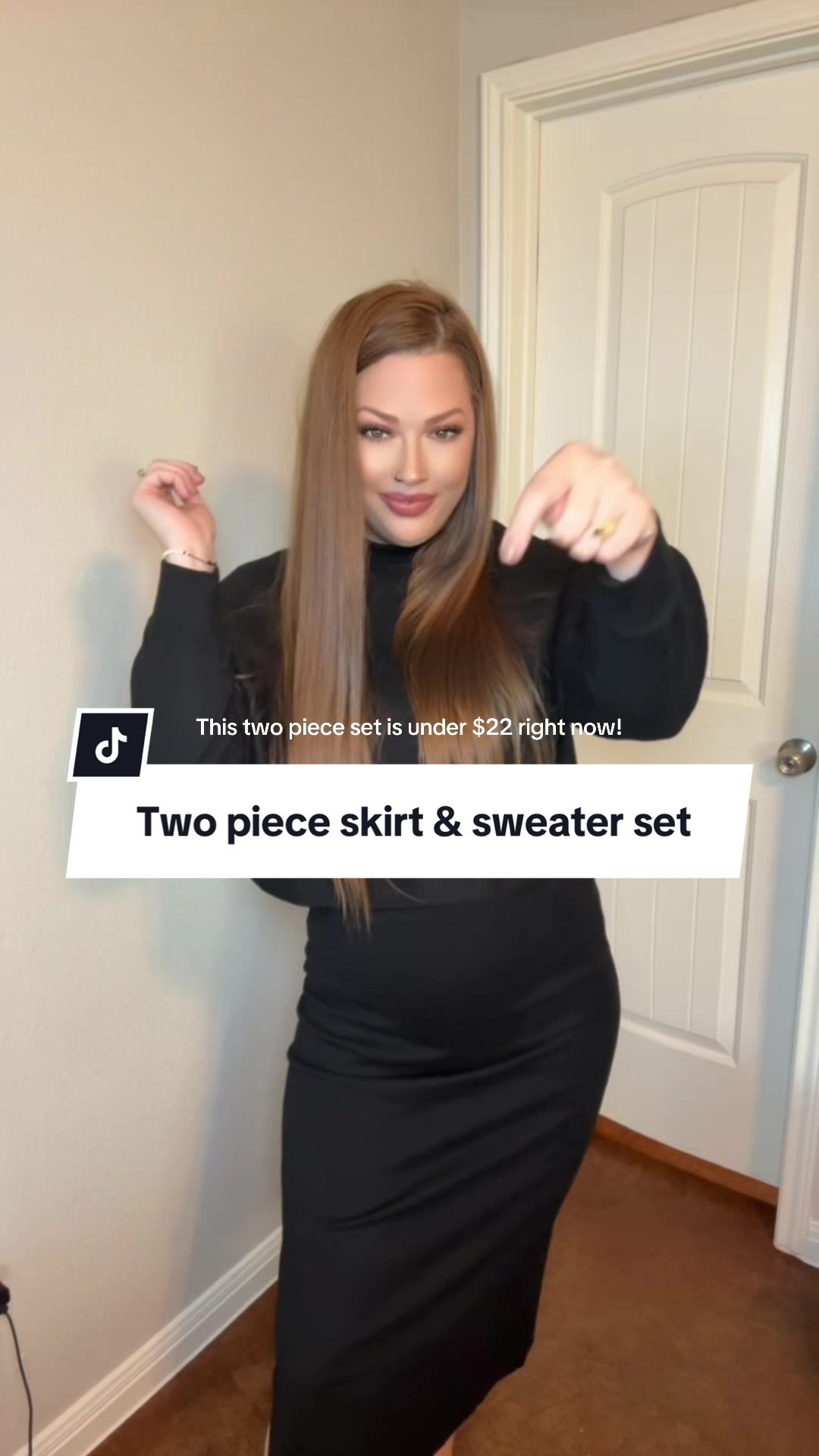 TikTok post by @brittannsahm for Grace Karin US Shop. Caption reads: [...] is a huge sale on this two piece set from....