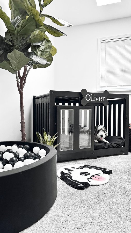 Instagram post by @the.oliverandtheofarm for – Wlo Store. Caption reads: welcome to my new house 🏠 my previous house was....