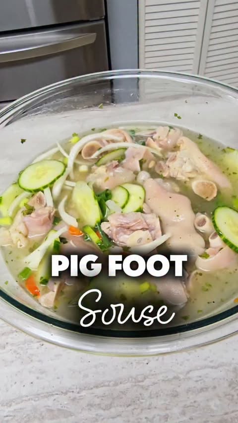 Instagram post by @trinicookingwithnatasha for Instant Pot. Caption reads: PIG FOOT SOUSE - One of my favorites .
Pressure....