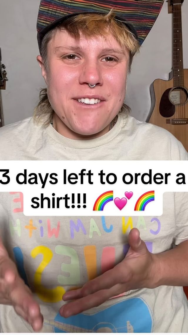 Instagram post by @julessingsforlittles for Bonfire. Caption reads: 🌈👉 3 days left to order a t-shirt and support....