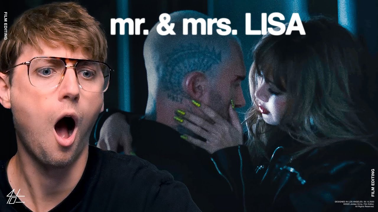 YouTube post by @JordanOrme for Zeelool. Caption reads: Lisa x Maroon 5 is a MASTERCLASS (Editor Reacts).