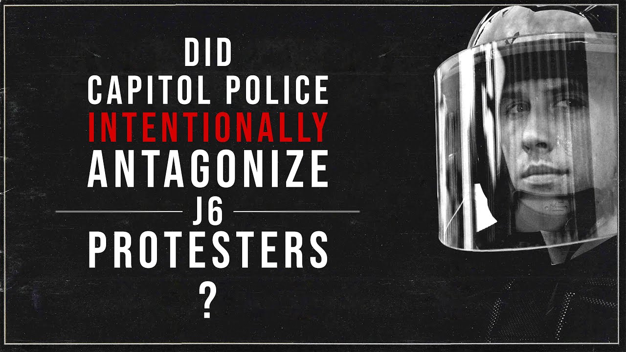 YouTube post by @MrReaganUSA for Immieats. Caption reads: Did Capitol Police Intentionally Antagonize J6....