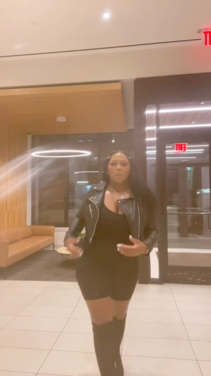 Instagram post by @shes_1_of_hiskind for Jeffrey Campbell Shoes. Caption reads: All Black Just Does something to My  Bodyyyy yet....