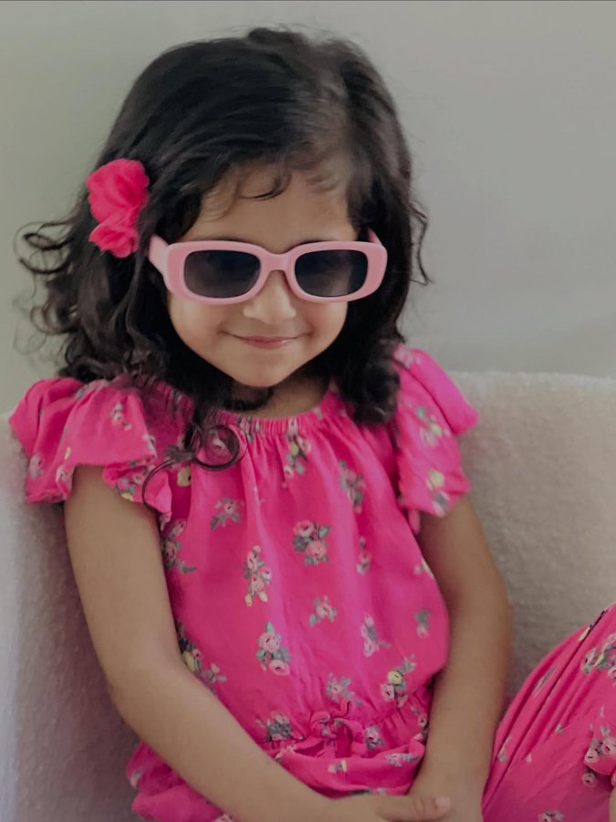 Instagram post by @metier.social for Polarised Baby Sunglasses. Caption reads: How stylish are these sunnies from....
