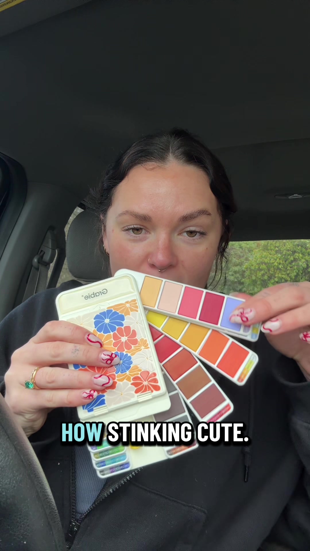 TikTok post by @the_farm_bar for Grabie Art. Caption reads: [...] excited to use this new paint set from....