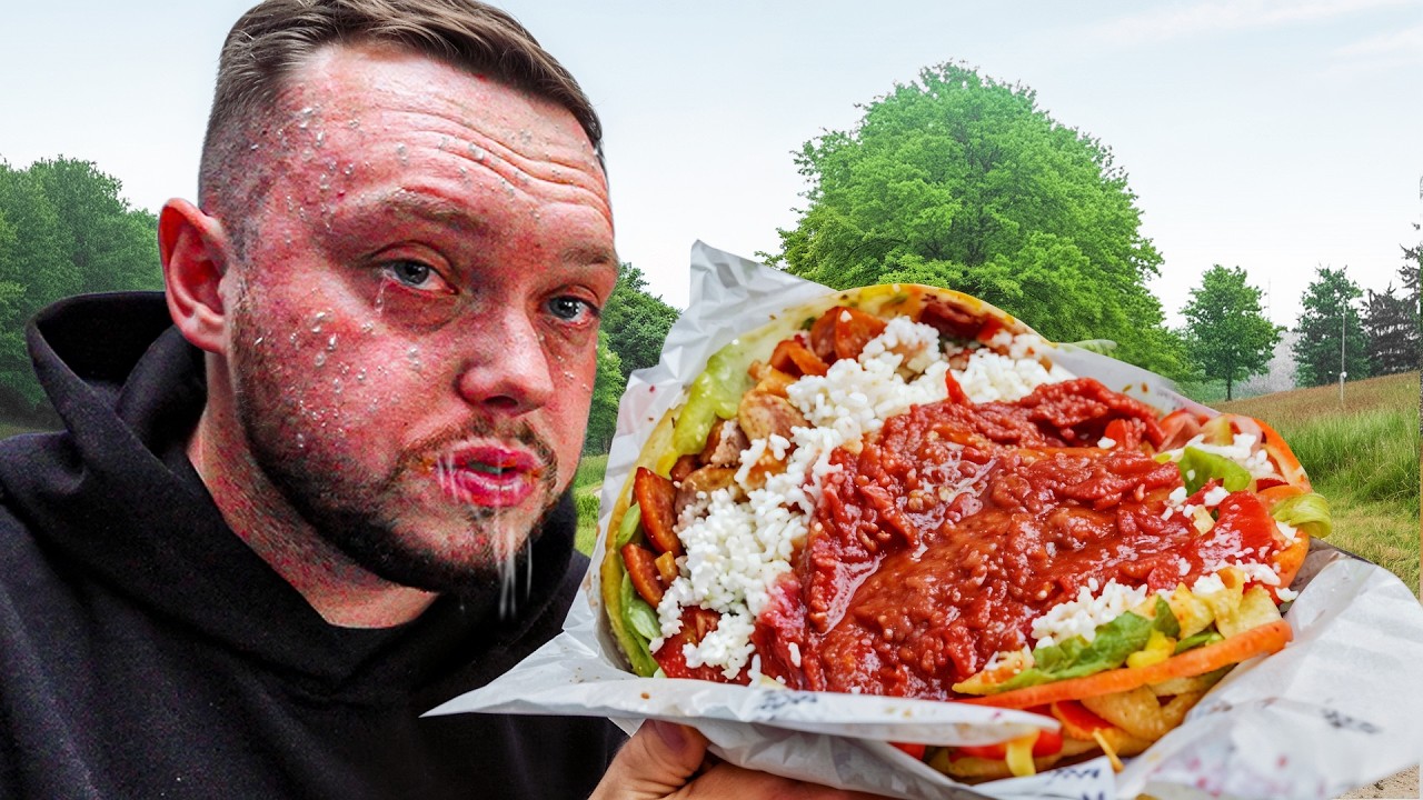 YouTube post by @ksiazulo for Pepsi. Caption reads: VERY HOT KEBAB, DELICIOUS, good flavor because....