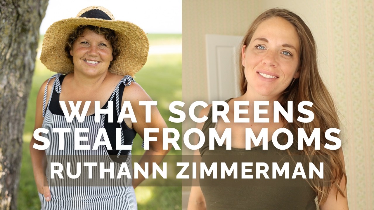 YouTube post by @Simplefarmhouselife for Azure Standard. Caption reads: How screen addiction changed motherhood (and what....