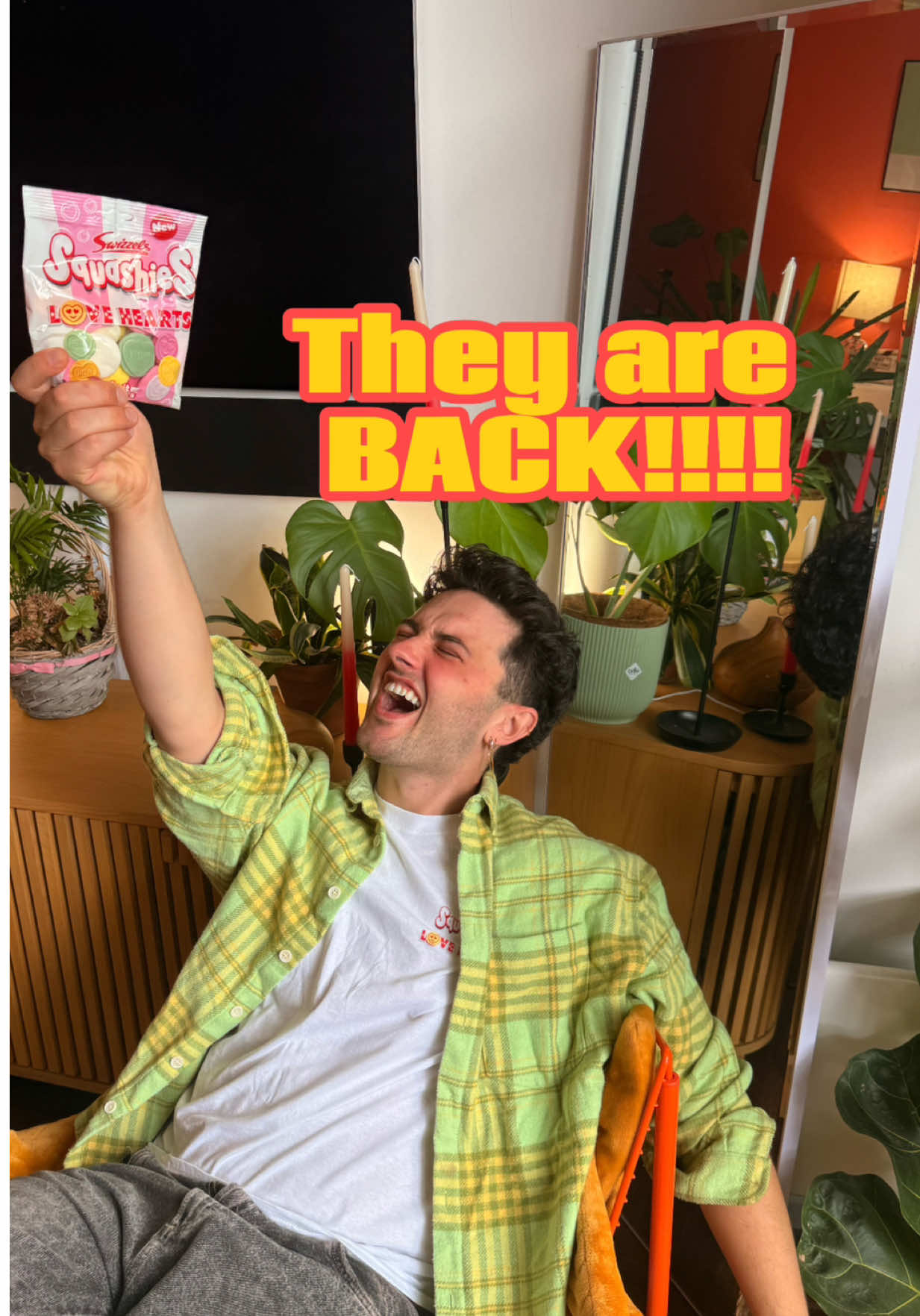 TikTok post by @zackhipps for Swizzels. Caption reads: #Ad The dream team are back together  @Squashies....