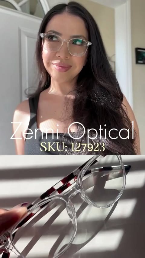Instagram post by @itsclaudialopez for Zenni. Caption reads: Loving my new frames from @zennioptical As someone....