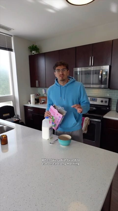 Instagram post by @reno.james8 for Magic Spoon. Caption reads: starting the day right with @magicspooncereal....