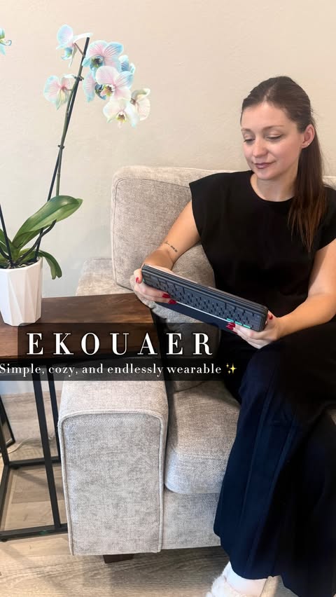 Instagram post by @hellofromseda for Ekouaer. Caption reads: My #YESToComfort looks like at EKOUAER 🤍....