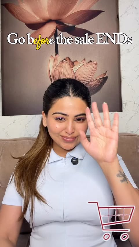 Instagram post by @honeysharanaa for MCaffeine. Caption reads: Grab now 😍🛍️ @mcaffeineofficial #ad #review....