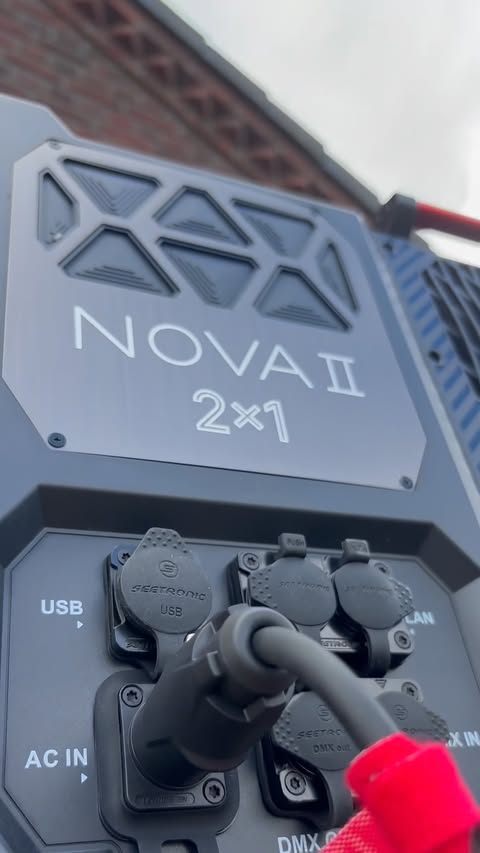 Instagram post by @tvlmedia for Aputure. Caption reads: Unboxing and testing the Aputure Nova II 2x1. A....