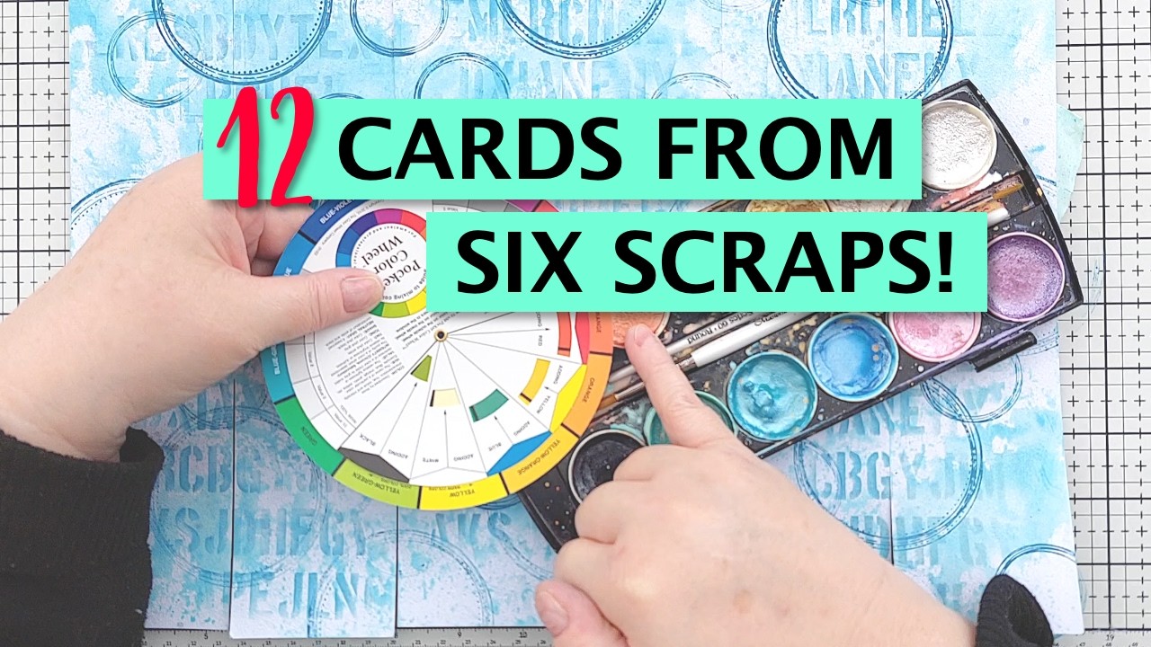 YouTube post by @nbcascards for MALIA. Caption reads: 12 Handmade Cards from 6 White Paper Scraps!....