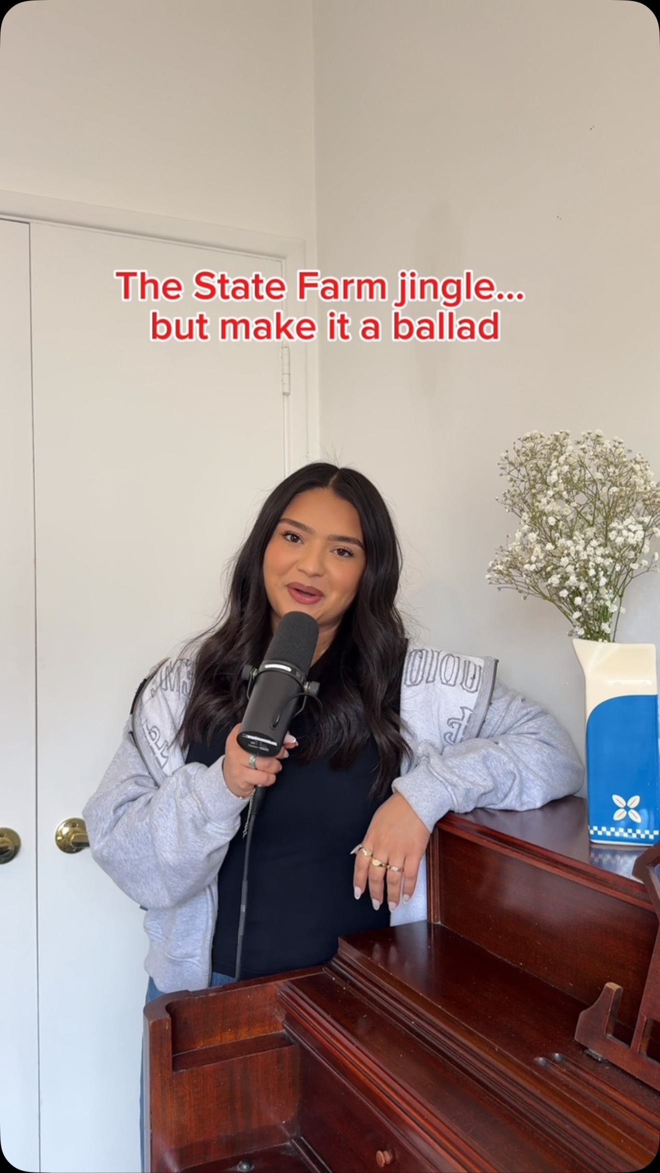 Instagram post by @kristenncruz for State Farm. Caption reads: The @statefarm jingle… but make it a ballad.....