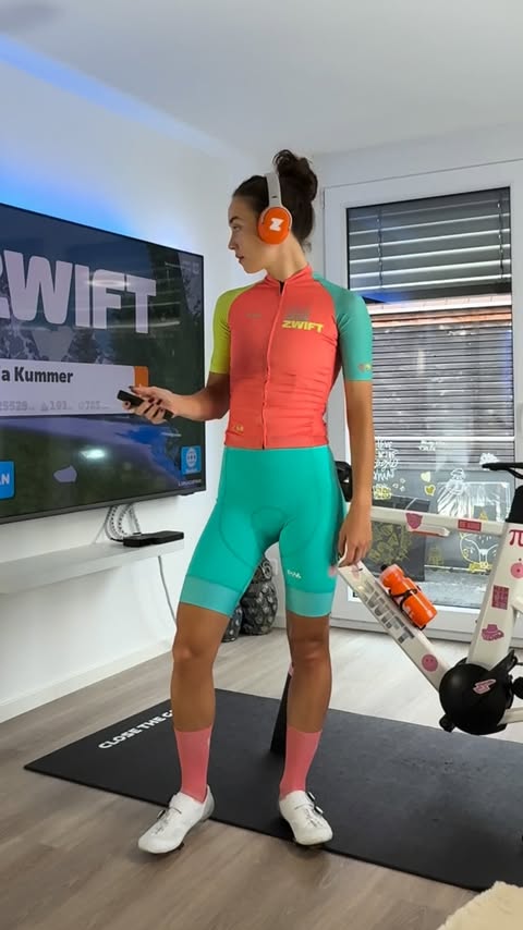 Instagram post by @piia_sophie for Zwift. Caption reads: [...] the road 🔥
Complete Stage 1 of Tour de....