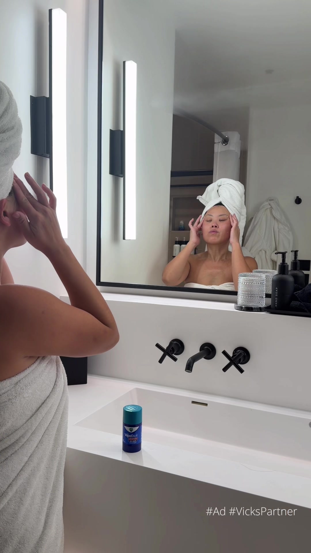 TikTok post by @joyfullygreen for LTK. Caption reads: #ad #VicksPartner 😮‍💨Moms truly get zero days....