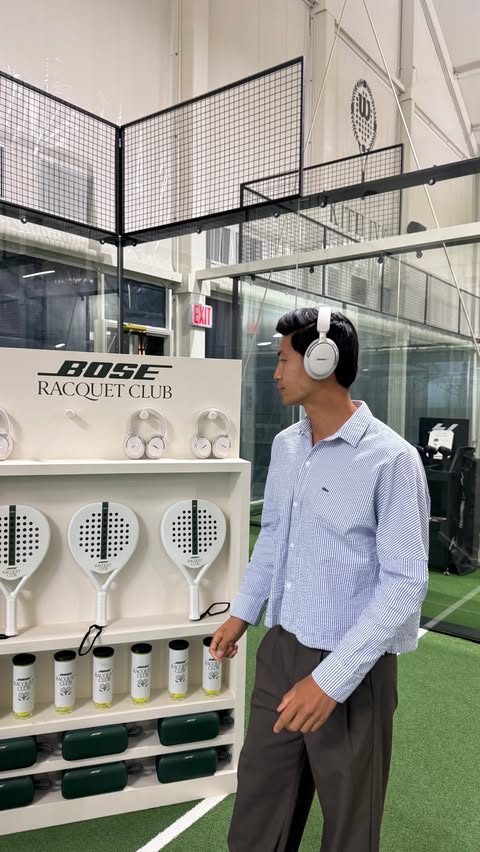 Instagram post by @tenniswithdylan for Bose. Caption reads: An Afternoon at the Bose Racquet Club Such a fun....