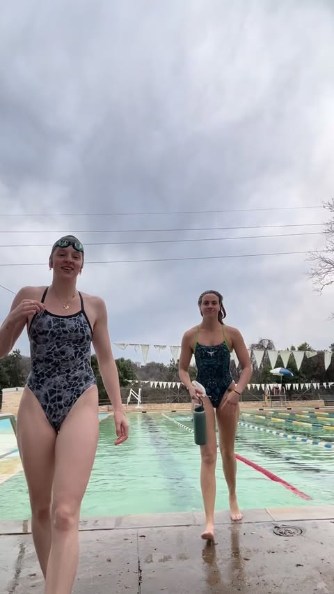 Instagram post by @lydiaalicee_ for Shokz. Caption reads: lil swim n music @shokzusa 💧 #ad #Shokz....