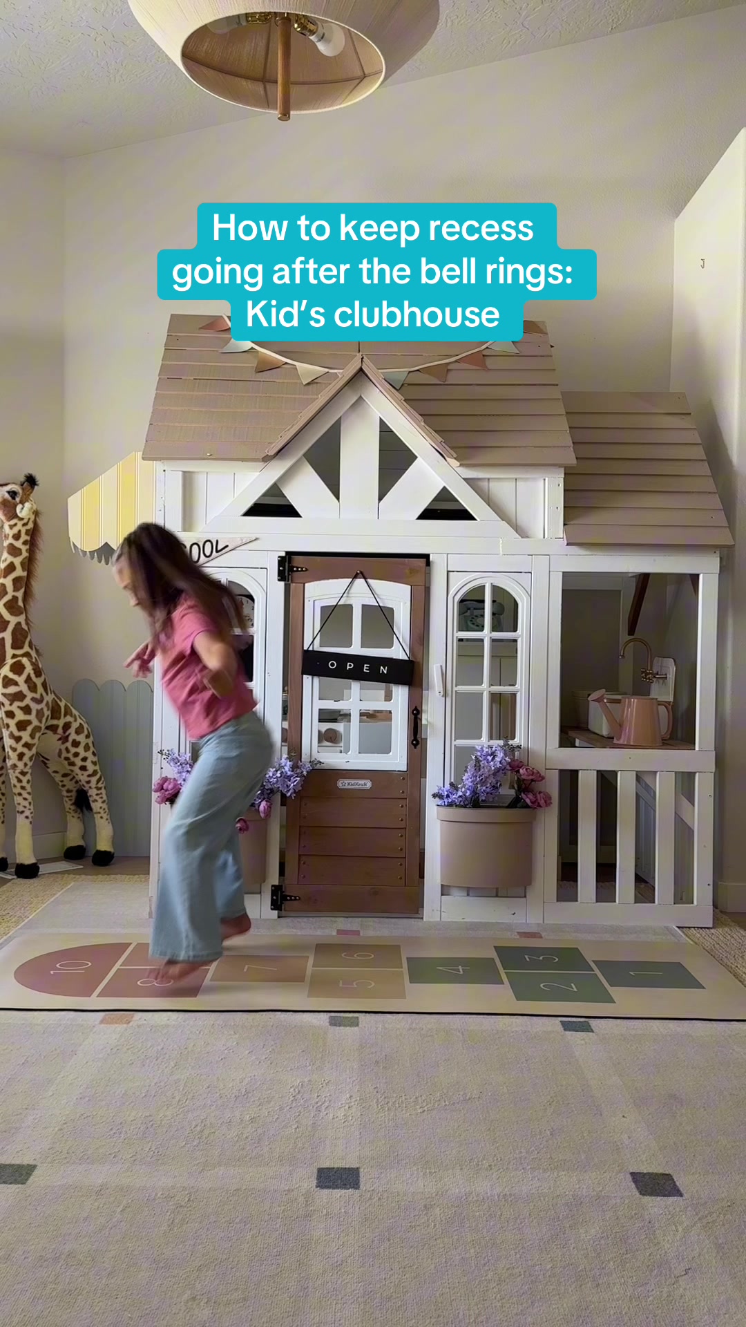 TikTok post by @elizabethhomen1 for KidKraft. Caption reads: Literally the cuuuuutest playhouse from @KidKraft....