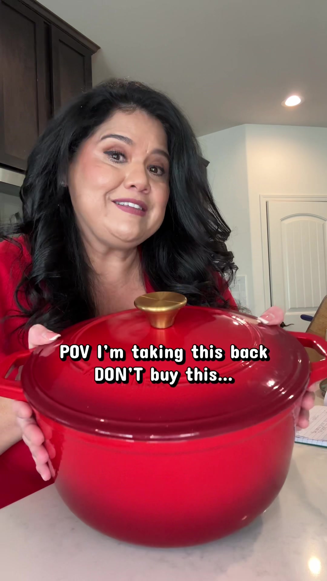 TikTok post by @deliahomedecor for Mueller Home. Caption reads: When you realized the price! 😳 Mueller DuraCast....