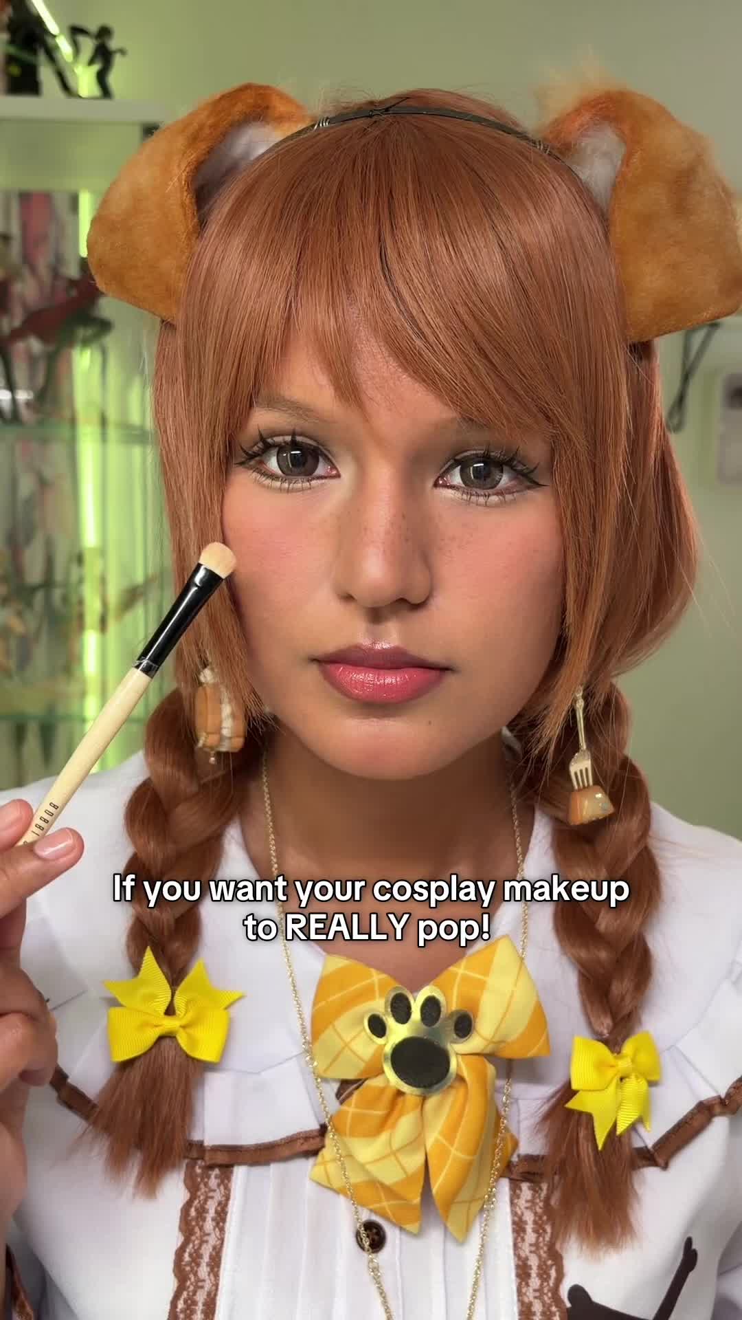 TikTok post by @kxeruuu for Flortte Beauty. Caption reads: [...] #cosplaytutorial #makeuphacks @FLORTTE....