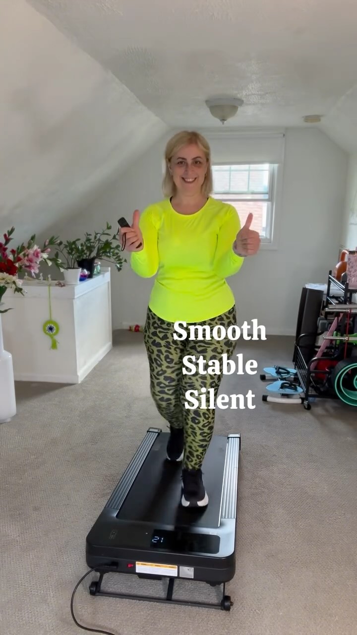 Instagram post by @dharanayogic for Merach. Caption reads: 🏃‍♀️ Upgrade your indoor workout game with the....