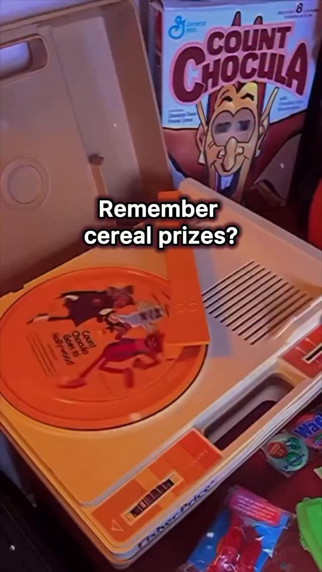 Instagram post by @80s.deennice for General Mills. Caption reads: Remember when cereals came with prizes? Sometimes....