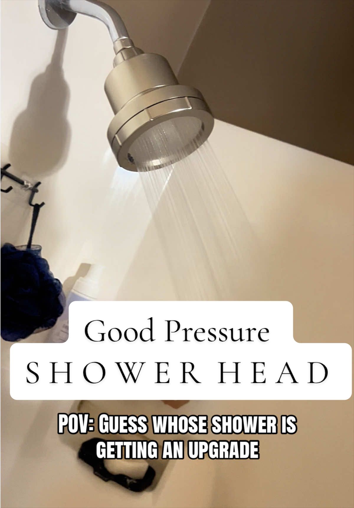 TikTok post by @beach.girl7591 for Eskiin. Caption reads: [...] feel so good!!#tiktokshop #showerhead....
