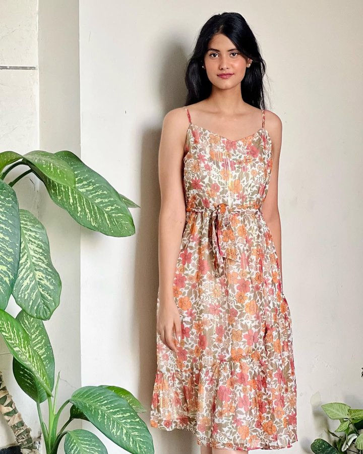 Instagram post by @sangya_singh for Faballey. Caption reads: [...] never fails to impress 🌸✨
Outfit: @faballey....