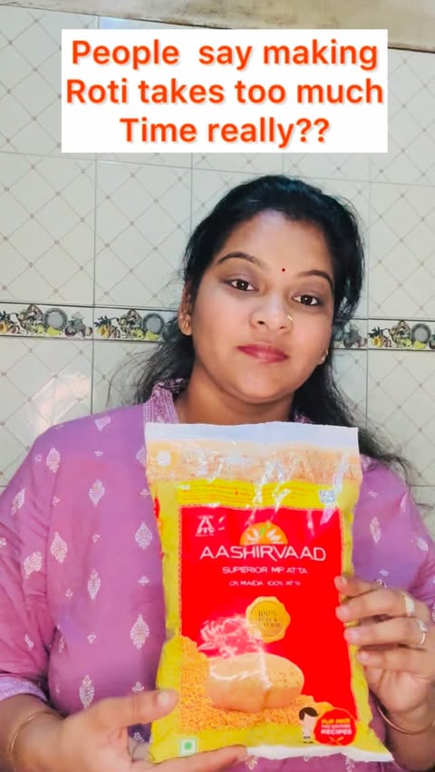 Instagram post by @luvkhush4823 for Aashirvaad. Caption reads: [...] chapatis in under 10 mins  Because....