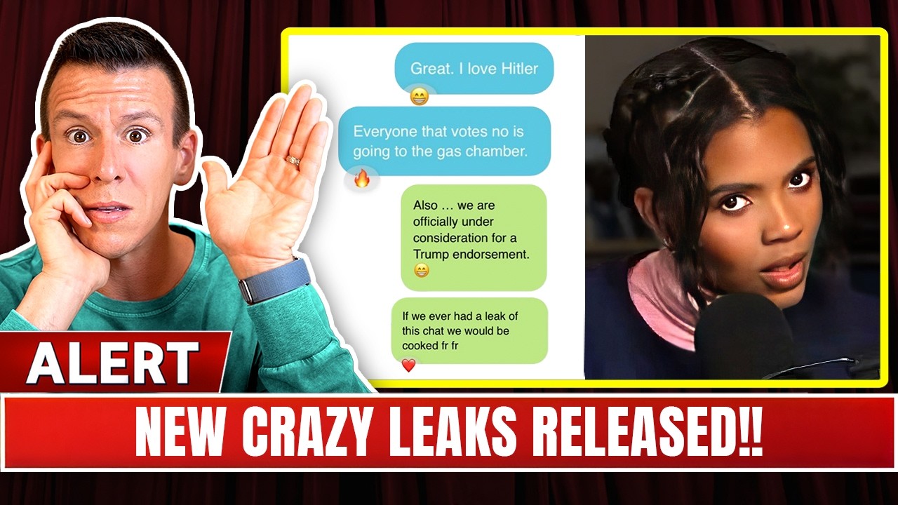 YouTube post by @PhilipDeFranco for Equip Foods. Caption reads: Candace Owens BANNED, Leaked Texts Expose "Young"....