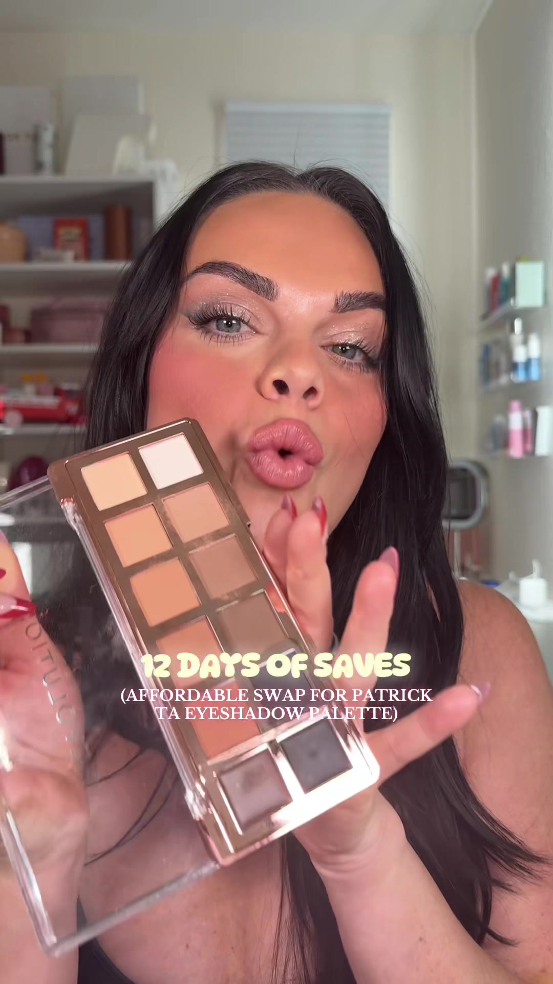 TikTok post by @kristynhoffman96 for Makeup Revolution. Caption reads: I can’t get over the fact that this is $12 🤯 ....