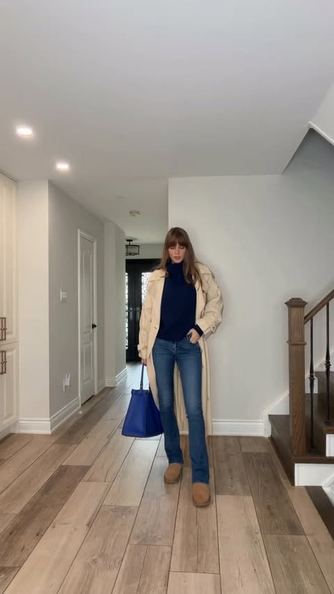 Instagram post by @zhanna.red for UGG. Caption reads: which @uggcanada look should we step into fall....
