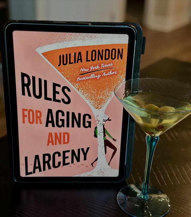 Instagram post by @annaisalwaysreading for Kensington Books. Caption reads: Rules For Aging And Larceny by Julia London I was....